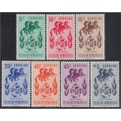 Venezuela 431/37 1953 Escudo del Estado de Monagas MH Venezuela 431/37 1953 Escudo del Estado de Monagas MH