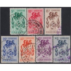 Venezuela 431/37 1953 Escudo del Estado de Monagas usados Venezuela 431/37 1953 Escudo del Estado de Monagas usados