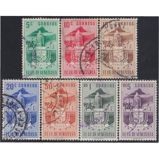 Venezuela 445/51 1953 Escudo del Estado de Mérida usados Venezuela 445/51 1953 Escudo del Estado de Mérida usados