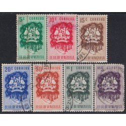 Venezuela 459/65 1953 Escudo del Estado de Portuguesa usados Venezuela 459/65 1953 Escudo del Estado de Portuguesa usados