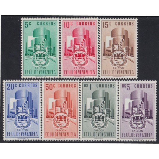 Venezuela 466/72 1953 Escudo del Estado de Falcón MNH Venezuela 466/72 1953 Escudo del Estado de Falcón MNH