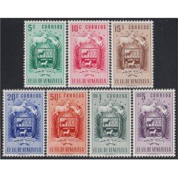 Venezuela 480/86 1953 Escudo del Estado de Apure MH Venezuela 480/86 1953 Escudo del Estado de Apure MH