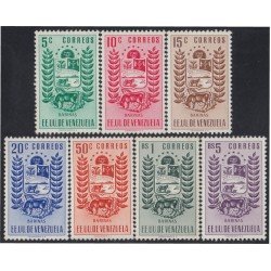 Venezuela 487/93 1953 Escudo del Estado de Barinas MNH Venezuela 487/93 1953 Escudo del Estado de Barinas MNH