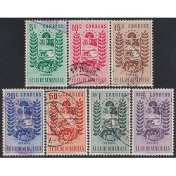 Venezuela 487/93 1953 Escudo del Estado de Barinas usados Venezuela 487/93 1953 Escudo del Estado de Barinas usados