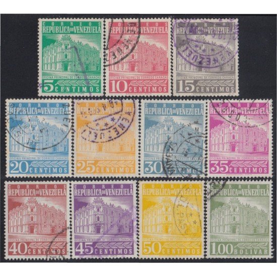 Venezuela 557/64 1958/60 Oficina principal de correos Caracas usados Venezuela 557/64 1958/60 Oficina principal de correos Caracas usados