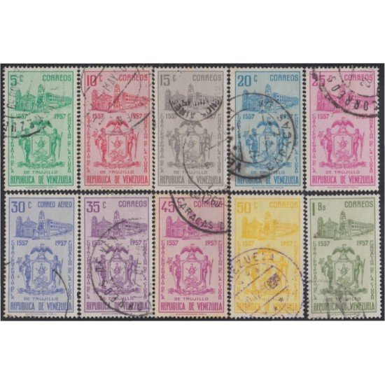 Venezuela 579/88 1958 400 Años de la Villa de Trujillo usados Venezuela 579/88 1958 400 Años de la Villa de Trujillo usados