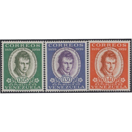 Venezuela 597/99 1960 Barón Alejandro de Humboldt MNH Venezuela 597/99 1960 Barón Alejandro de Humboldt MNH