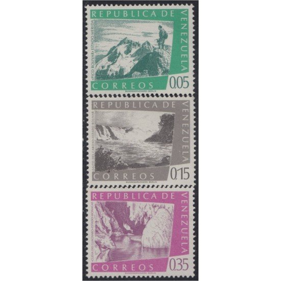 Venezuela 600/02 1960 Serie turística Saltos MNH Venezuela 600/02 1960 Serie turística Saltos MNH