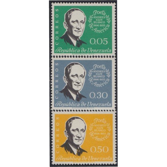 Venezuela 609/11 1960 Andrés Eloy Blanco MNH Venezuela 609/11 1960 Andrés Eloy Blanco MNH