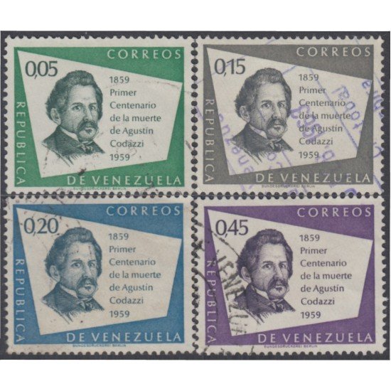 Venezuela 615/18 1960 Agustín Codazzi usados Venezuela 615/18 1960 Agustín Codazzi usados