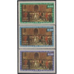 Venezuela 619/21 1960 150 Años el 19 de Abril MNH Venezuela 619/21 1960 150 Años el 19 de Abril MNH