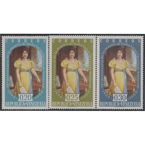 Venezuela 625/27 1960 Doña Luisa Cáceres de Arismendi MNH Venezuela 625/27 1960 Doña Luisa Cáceres de Arismendi MNH