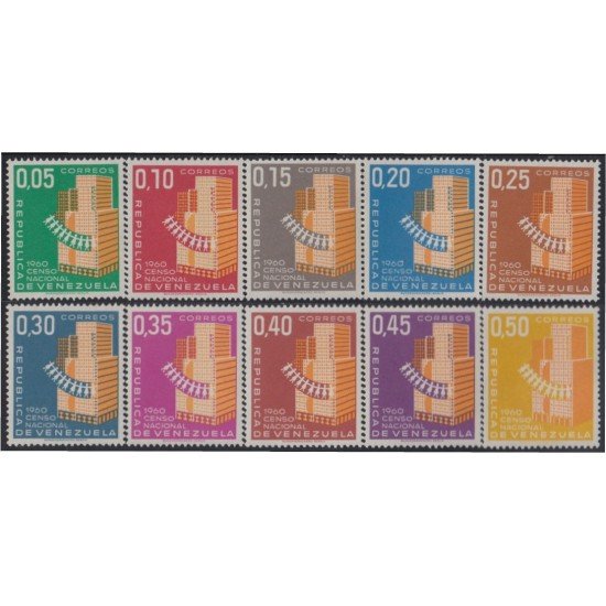 Venezuela 633A/37B 1961 Censo Nacional MH Venezuela 633A/37B 1961 Censo Nacional MH