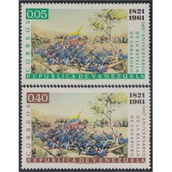Venezuela 643/44 1961 140º Aniversario de la batalla de Carabobo MNH Venezuela 643/44 1961 140º Aniversario de la batalla de Carabobo MNH