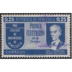 Venezuela 645 1961 Primer presidente Juan J. Aguerrevere usados Venezuela 645 1961 Primer presidente Juan J. Aguerrevere usados
