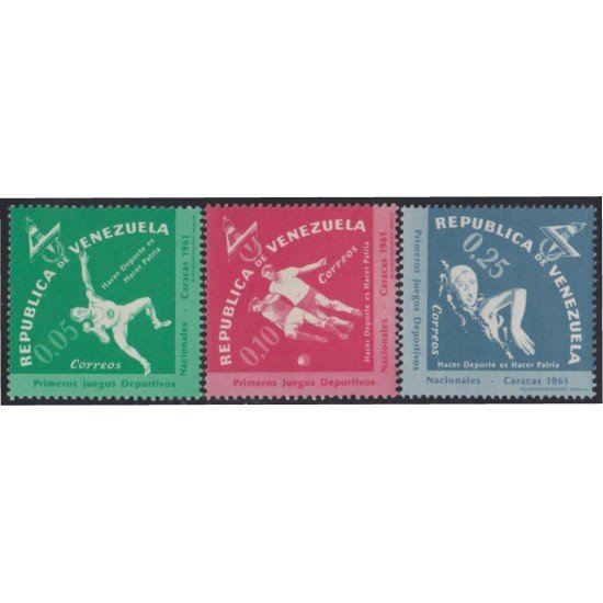 Venezuela 657/59 1962 Primeros Juegos Deportivos Nacionales MNH Venezuela 657/59 1962 Primeros Juegos Deportivos Nacionales MNH