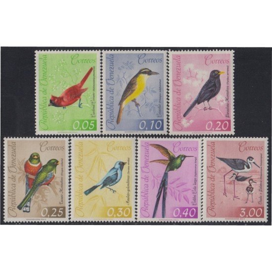 Venezuela 660/66 1962 Cardenal Pájaros Birds MNH Venezuela 660/66 1962 Cardenal Pájaros Birds MNH