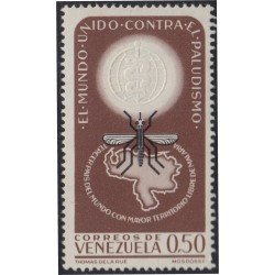 Venezuela 667 1962 3er país del mundo libre de Malaria MNH Venezuela 667 1962 3er país del mundo libre de Malaria MNH