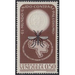Venezuela 667 1962 3er país del mundo libre de Malaria MH Venezuela 667 1962 3er país del mundo libre de Malaria MH