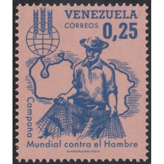 Venezuela 674 1963 Campaña Mundial contra el hambre MH Venezuela 674 1963 Campaña Mundial contra el hambre MH
