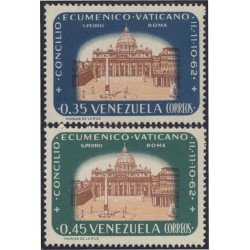 Venezuela 676/77 1963 Concilio Ecuménico Vaticano MNH Venezuela 676/77 1963 Concilio Ecuménico Vaticano MNH