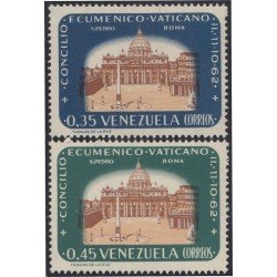 Venezuela 676/77 1963 Concilio Ecuménico Vaticano MH Venezuela 676/77 1963 Concilio Ecuménico Vaticano MH