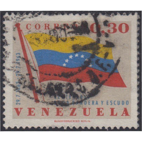 Venezuela 678 1963 Centenario de la Bandera y el Escudo usados Venezuela 678 1963 Centenario de la Bandera y el Escudo usados