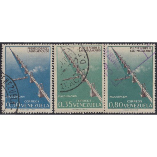 Venezuela 679/81 1963 Puente sobre el lago Maracaibo usados Venezuela 679/81 1963 Puente sobre el lago Maracaibo usados