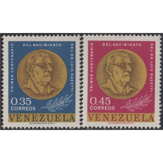 Venezuela 685/86 1963 Doctor Luis Razetti MNH Venezuela 685/86 1963 Doctor Luis Razetti MNH