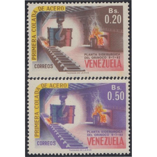 Venezuela 697/98 1964 Planta Siderúrgica de Orinoco MNH Venezuela 697/98 1964 Planta Siderúrgica de Orinoco MNH