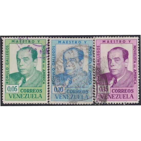 Venezuela 699/01 1964 Rómulo Gallegos Maestro y Novelista usados Venezuela 699/01 1964 Rómulo Gallegos Maestro y Novelista usados
