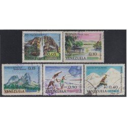 Venezuela 702/06 1964 Paisajes Salto Ángel Alpinismo Pescadores usados Venezuela 702/06 1964 Paisajes Salto Ángel Alpinismo Pescadores usados