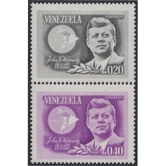 Venezuela 726/27 1965 John Kennedy MH Venezuela 726/27 1965 John Kennedy MH