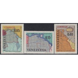 Venezuela 728/30 1965 Mapa Reclamación de Su Guayana MNH Venezuela 728/30 1965 Mapa Reclamación de Su Guayana MNH