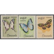 Venezuela 731/33 1966 Mariposas Butterflies MNH