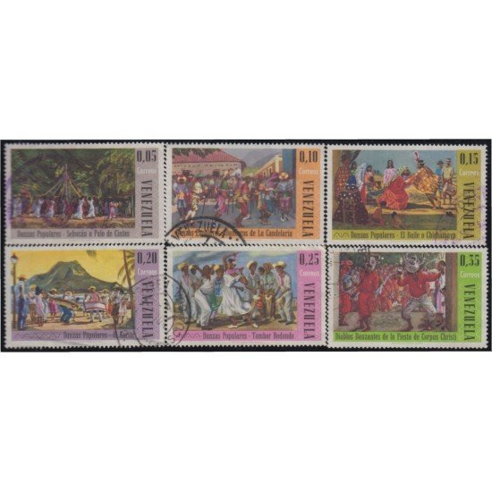 Venezuela 735/40 1966 Danzas populares usados Venezuela 735/40 1966 Danzas populares usados
