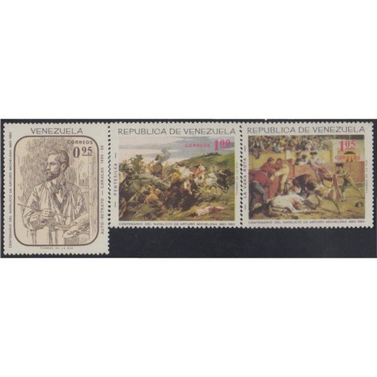 Venezuela 741/43 1966 Arturo Michelena MNH Venezuela 741/43 1966 Arturo Michelena MNH