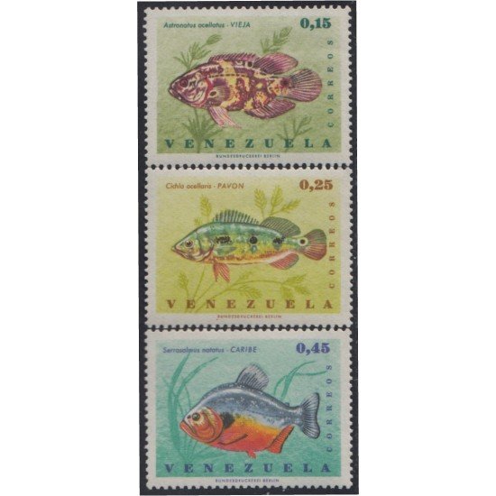 Venezuela 750/52 1966 Peces Fishes MNH Venezuela 750/52 1966 Peces Fishes MNH