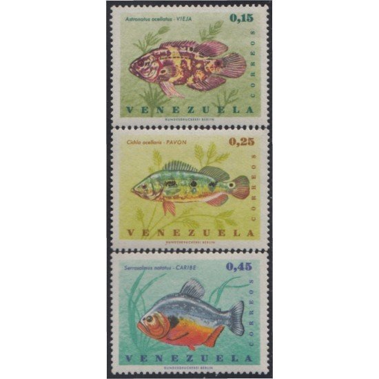 Venezuela 750/52 1966 Peces Fishes MH Venezuela 750/52 1966 Peces Fishes MH
