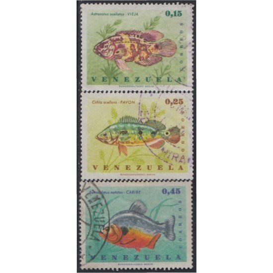 Venezuela 750/52 1966 Peces Fishes usados