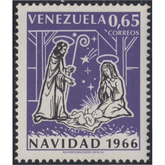 Venezuela 753 1966 Navidad Christmas MNH Venezuela 753 1966 Navidad Christmas MNH