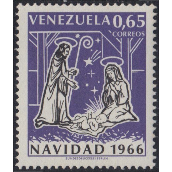 Venezuela 753 1966 Navidad Christmas MH Venezuela 753 1966 Navidad Christmas MH