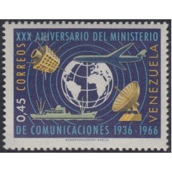 Venezuela 754 1966 XXX Aniversario del Ministerio de Comunicaciones MNH Venezuela 754 1966 XXX Aniversario del Ministerio de Comunicaciones MNH
