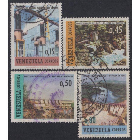 Venezuela 761/64 1968 Electrificación del país Represas usados Venezuela 761/64 1968 Electrificación del país Represas usados