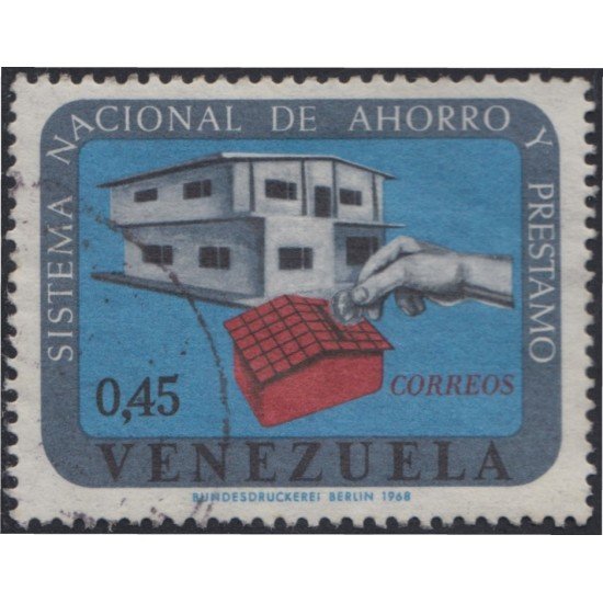 Venezuela 765 1968 Sistema Nacional de Ahorro y Préstamo usados Venezuela 765 1968 Sistema Nacional de Ahorro y Préstamo usados