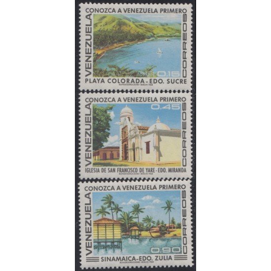 Venezuela 772/74 1969 Playa Colorada Iglesia de San Francisco Sinamaica-Edo MNH Venezuela 772/74 1969 Playa Colorada Iglesia de San Francisco Sinamaica-Edo MNH