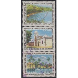 Venezuela 772/74 1969 Playa Colorada Iglesia de San Francisco Sinamaica-Edo usados Venezuela 772/74 1969 Playa Colorada Iglesia de San Francisco Sinamaica-Edo usados
