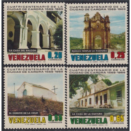 Venezuela 789/92 1969 400 Años de la Villa de Carora MNH Venezuela 789/92 1969 400 Años de la Villa de Carora MNH