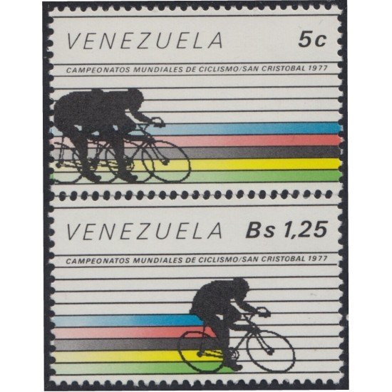 Venezuela 1022/23 1978 Campeonato del Mundo del Ciclismo en San Cristóbal MH Venezuela 1022/23 1978 Campeonato del Mundo del Ciclismo en San Cristóbal MH