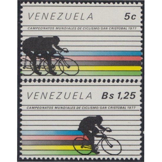 Venezuela 1022/23 1978 Campeonato del Mundo del Ciclismo en San Cristóbal MNH Venezuela 1022/23 1978 Campeonato del Mundo del Ciclismo en San Cristóbal MNH